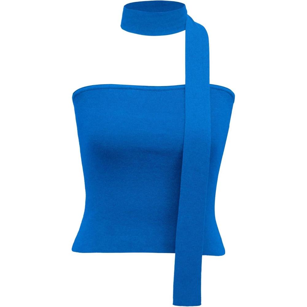 imageArachampampCloz Womens Non See Through 2in1 Y2K Non Slip Fall Scarf Tube Top 2025Blue