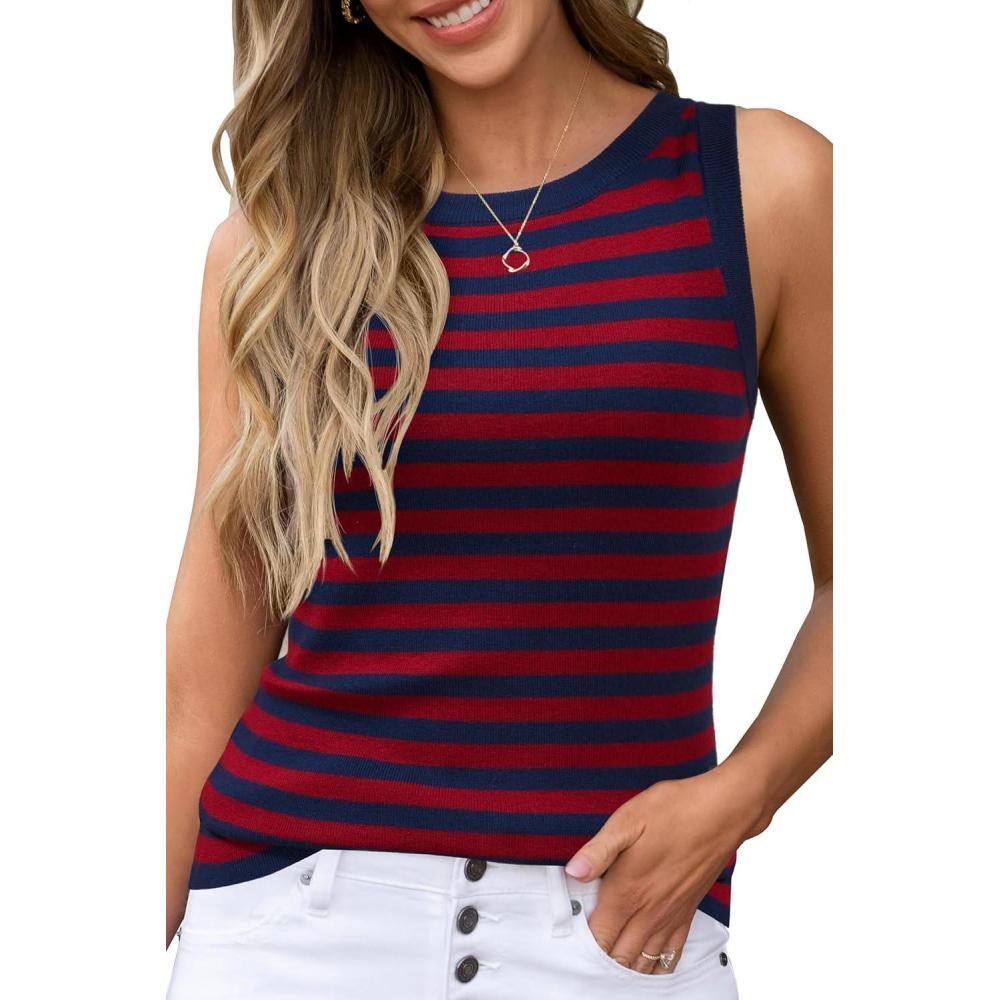 imageArachampampCloz Womens Wool Blend Sweaters Non See Through AllSeason Business Casual Tank 2026Bluered