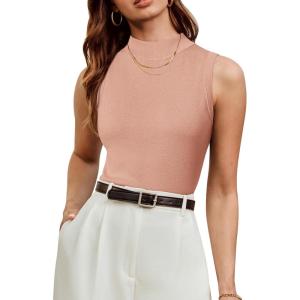 Arach&Cloz Womens Wool Blend Sweater Soft Turtleneck All-Season Casual Tank 2026(Light Turmeric)