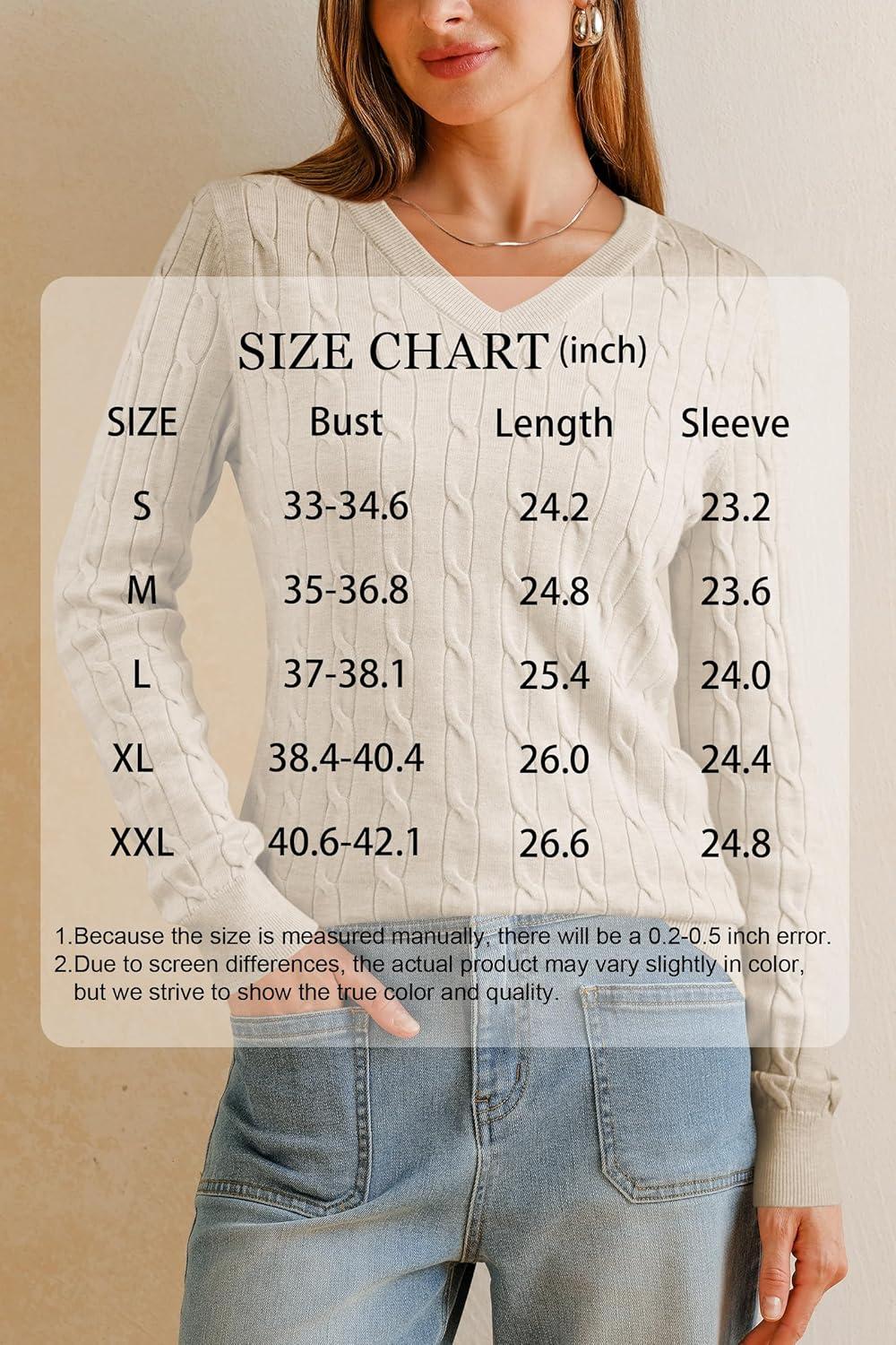 imageArachampCloz Womens Wool Blend Spring Sweaters Business Casual OutfitsCableapricot