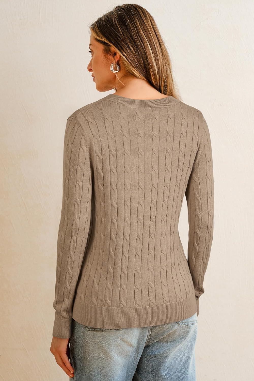 imageArachampCloz Womens Wool Blend Spring Sweaters Business Casual OutfitsCablecamel