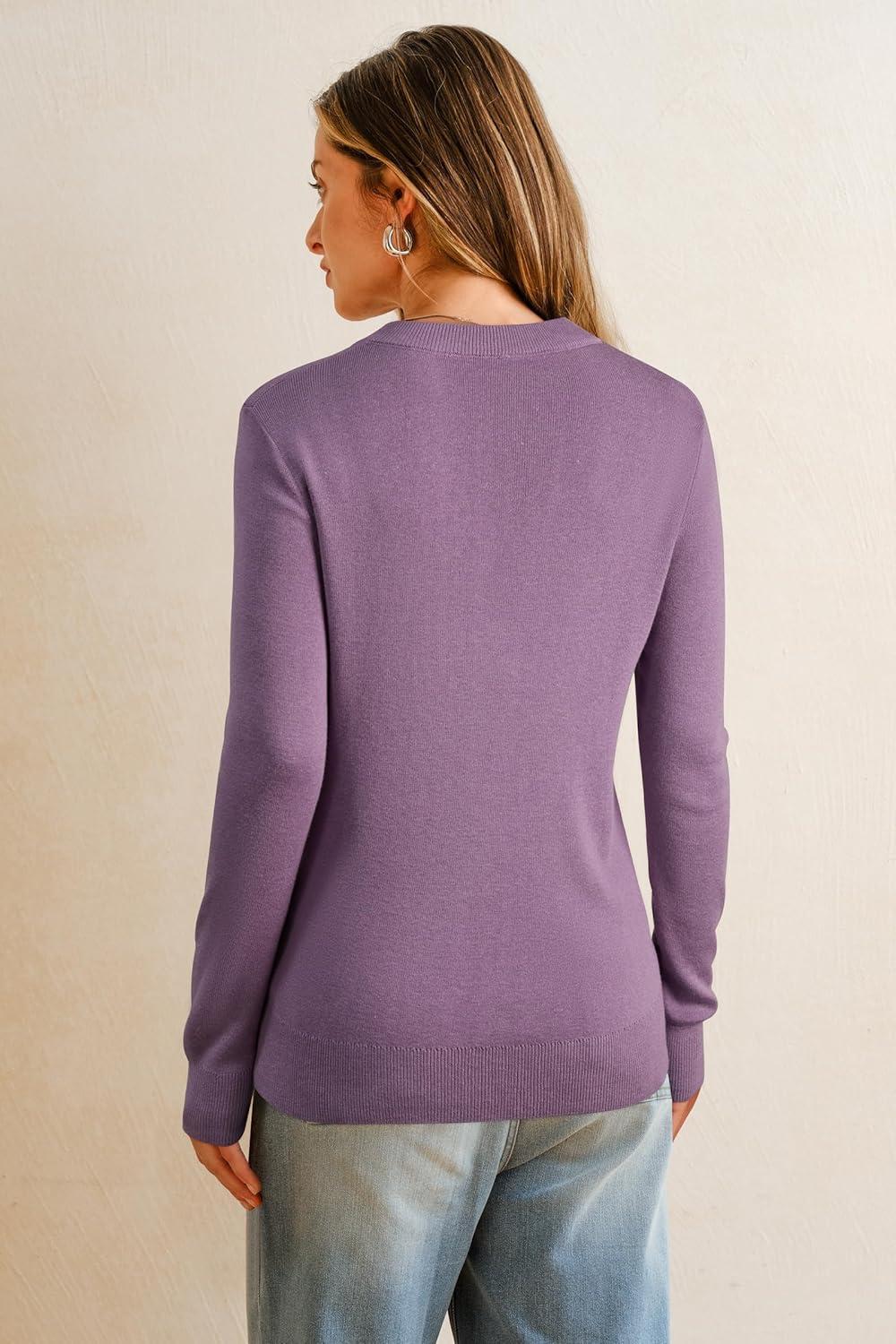 imageArachampCloz Womens Wool Blend Spring Sweaters Business Casual OutfitsPurple