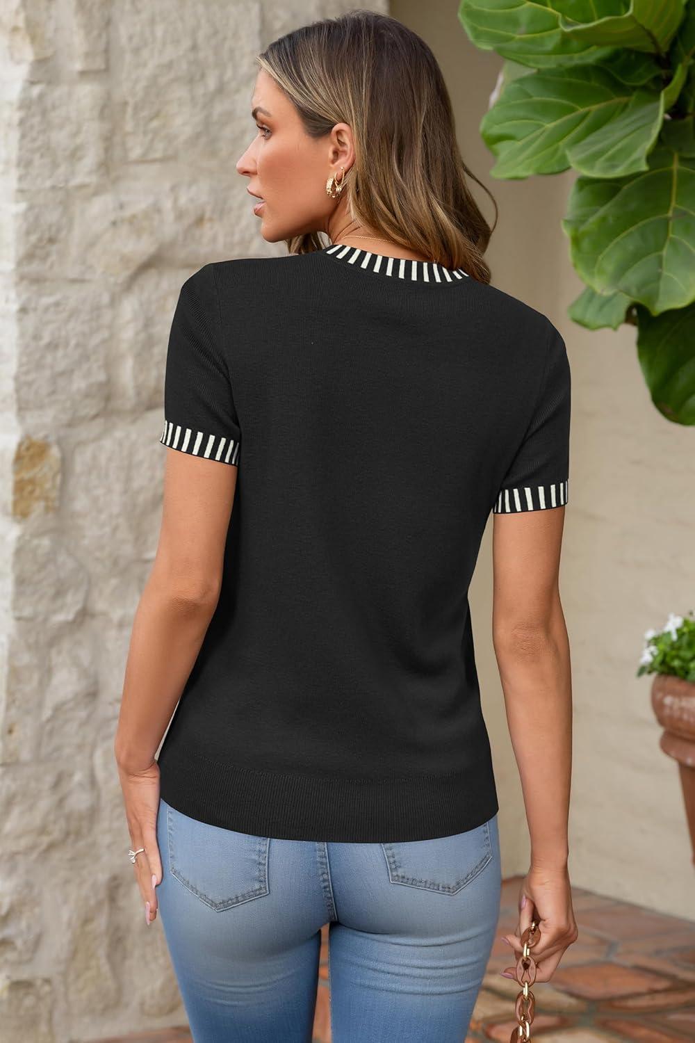 imageArachampCloz Womens Wool Blend Business Casual Essential Fall Layering Pullover SweatersBlack5132