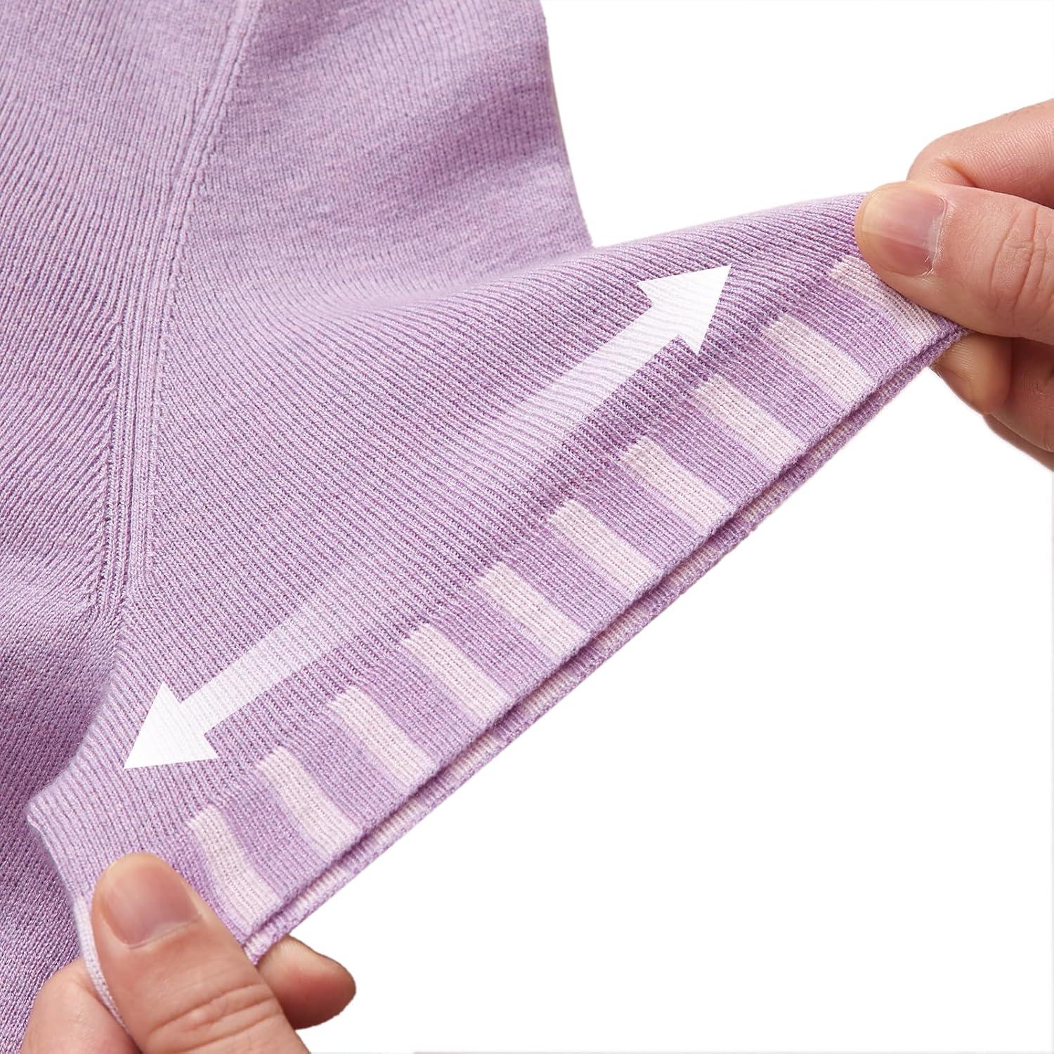 imageArachampCloz Womens Wool Blend Business Casual Essential Fall Layering Pullover SweatersPurple5132