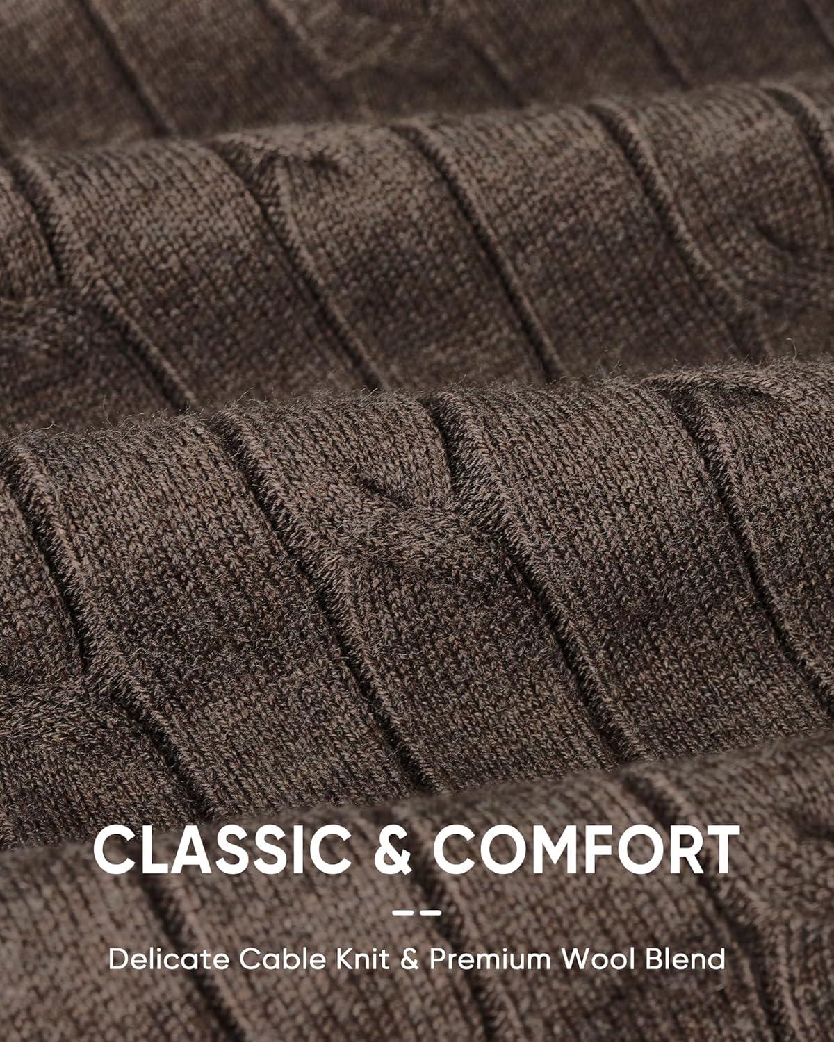 imageArachampCloz Womens Wool Blend Knit Spring Business Casual Relaxed fit Short Sleeve Sweater Pullover 2026Cable Knitcoffee