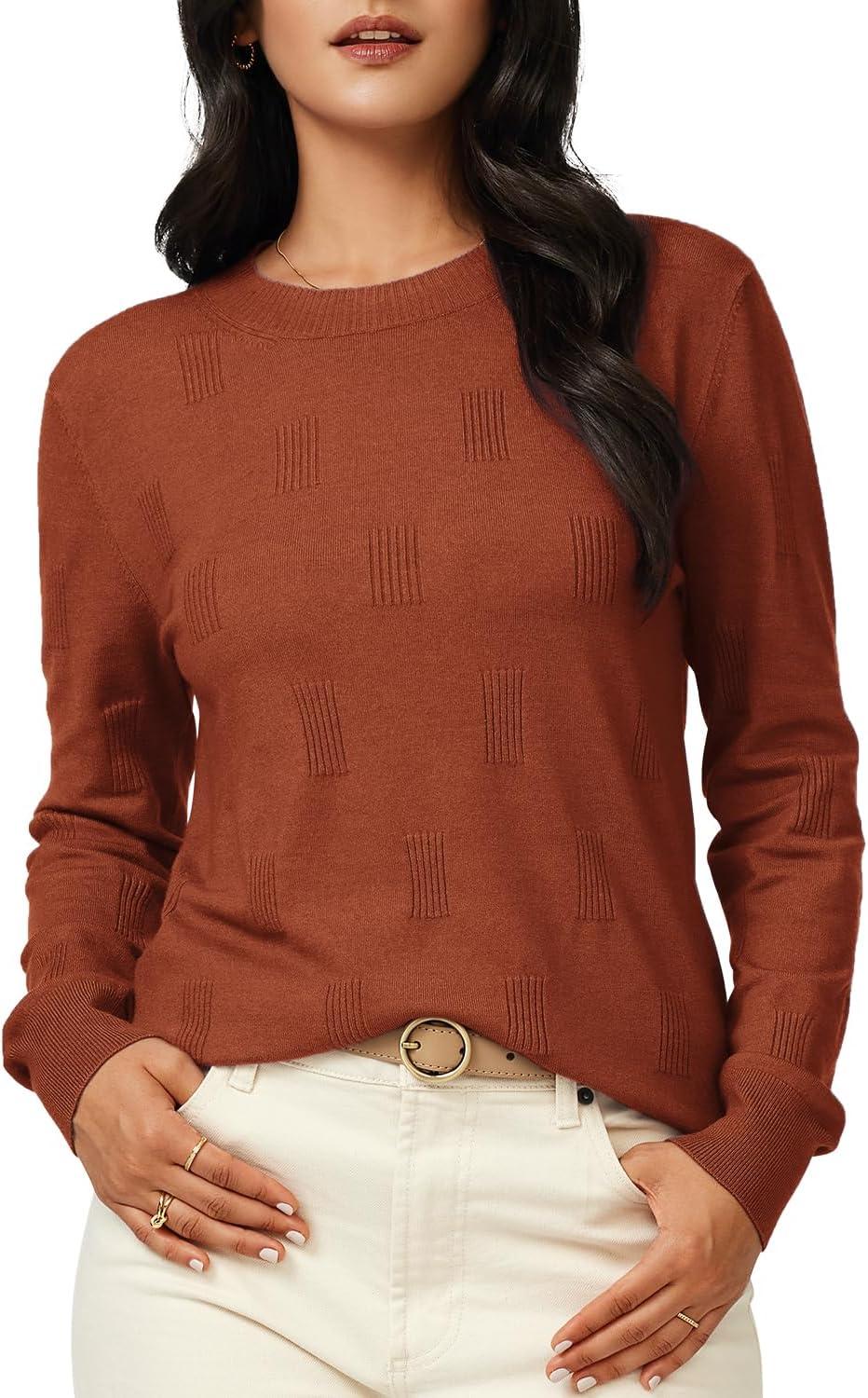 imageArachampCloz Womens Soft Knit Sweater Fall Dressy Casual Pullover TopsAcaramel