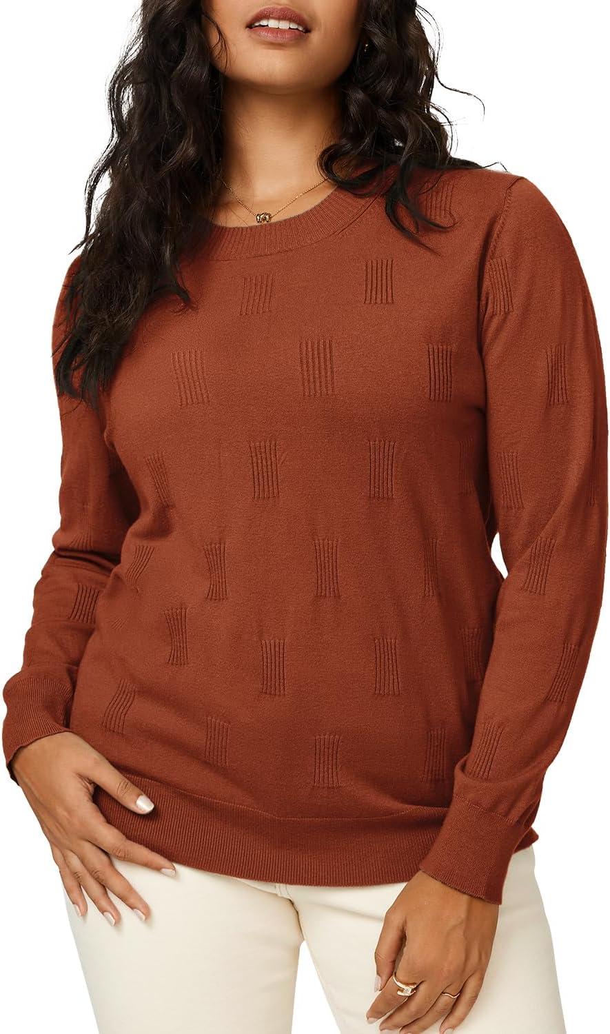 imageArachampCloz Womens Soft Knit Sweater Fall Dressy Casual Pullover TopsAcaramel