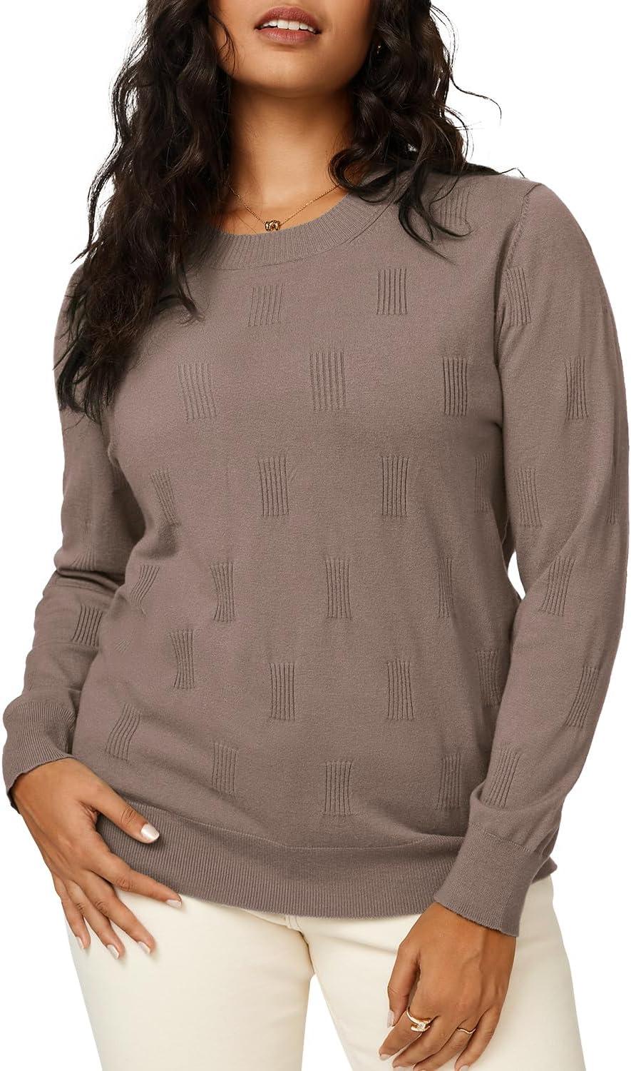 imageArachampCloz Womens Soft Knit Sweater Fall Dressy Casual Pullover TopsAdusty Rose