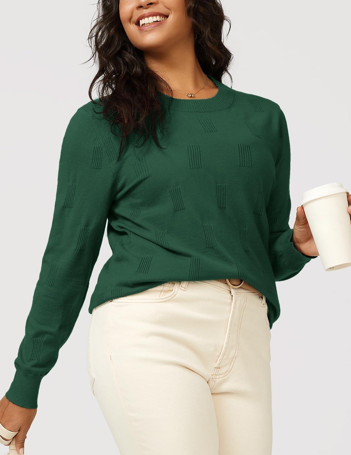 imageArachampCloz Womens Soft Knit Sweater Fall Dressy Casual Pullover TopsAgreen
