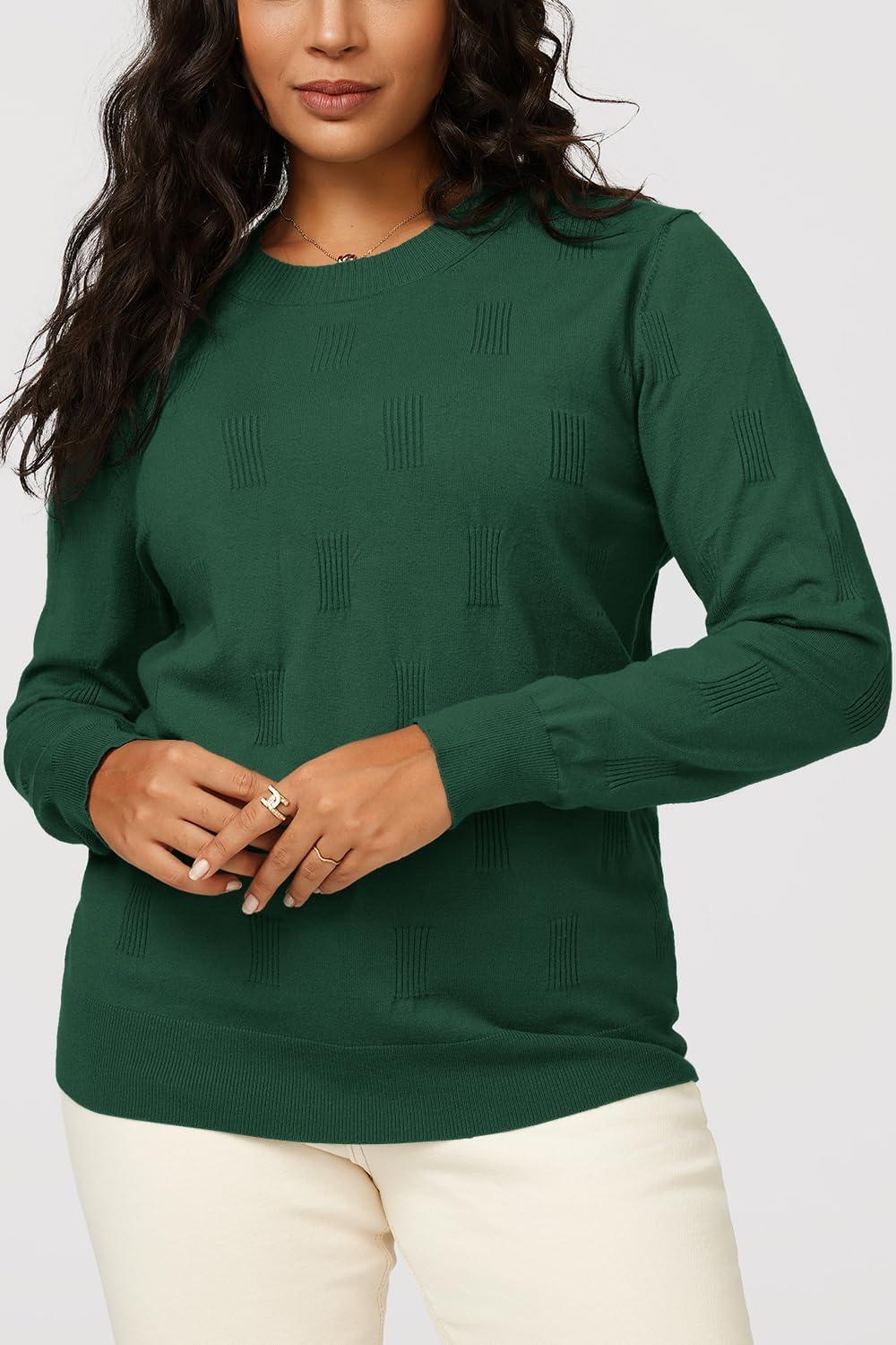 imageArachampCloz Womens Soft Knit Sweater Fall Dressy Casual Pullover TopsAgreen