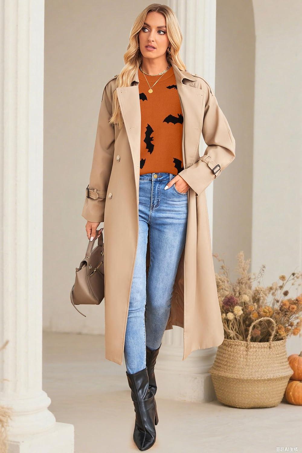 imageArachampCloz Womens Soft Knit Sweater Fall Dressy Casual Pullover TopsHalloween02