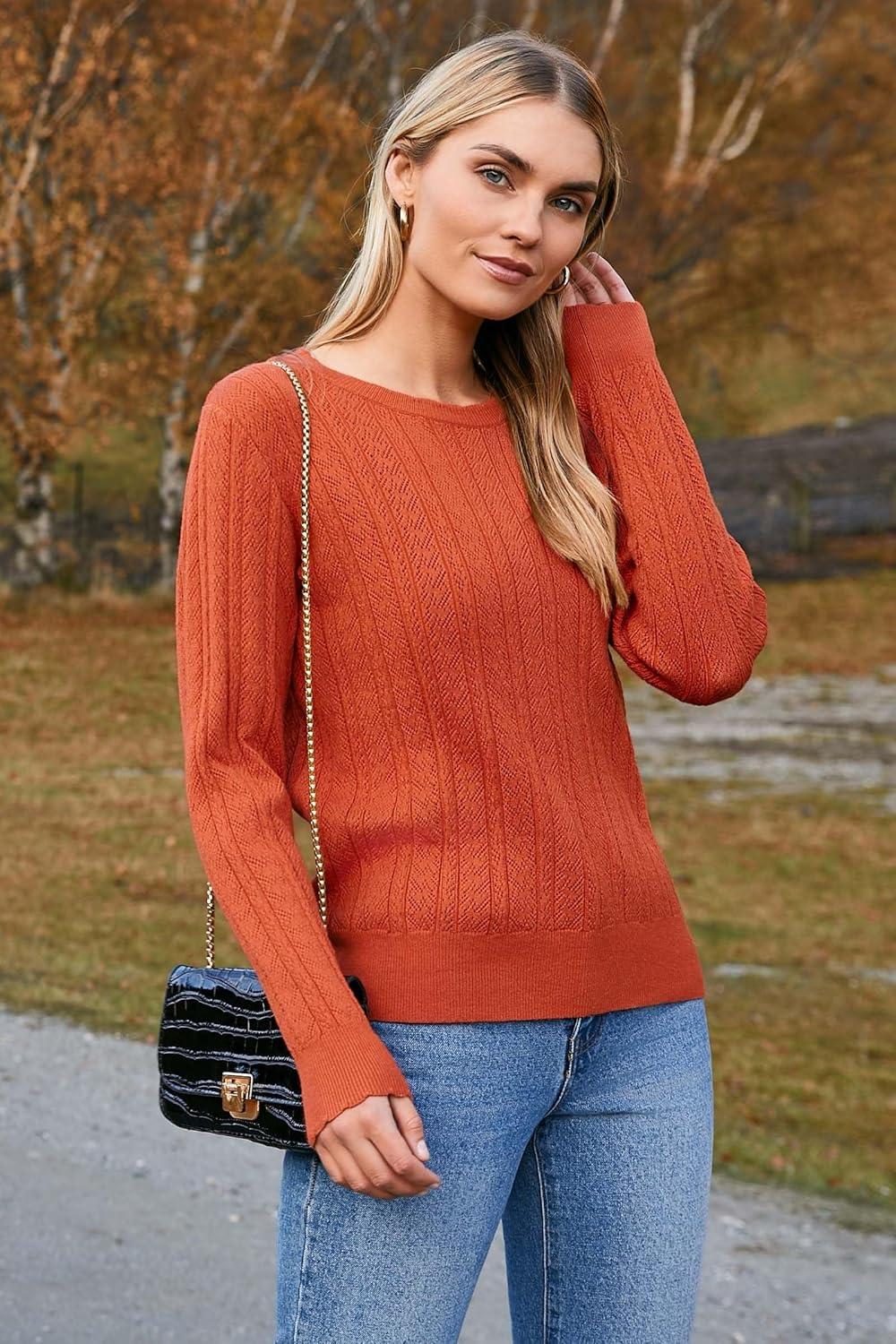 imageArachampCloz Womens Spring Summer Scalloped Short Sleeve Tops Textured ShirtsBrust Orange