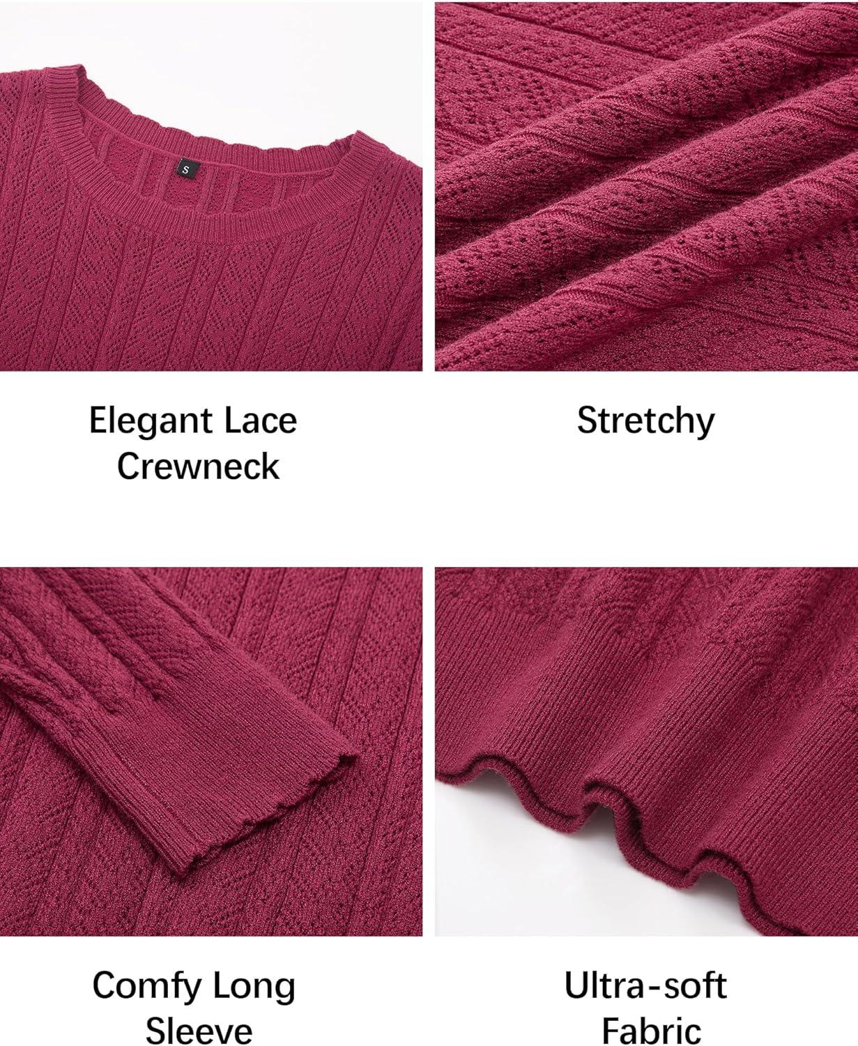 imageArachampCloz Womens Spring Summer Scalloped Short Sleeve Tops Textured ShirtsBwine Red