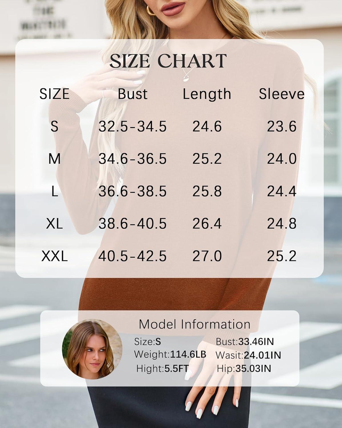 imageArachampCloz Womens Wool Blend Classic Crew Neck Casual Fall SweatersAcaramel