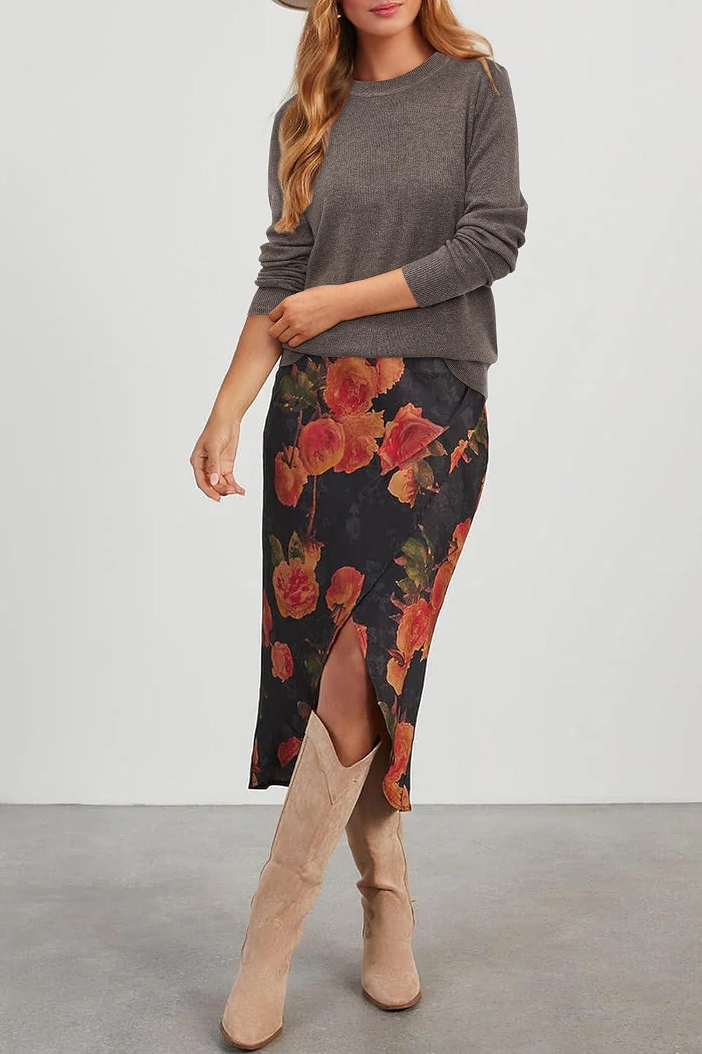 imageArachampCloz Womens Wool Blend Classic Crew Neck Casual Fall SweatersAcoffee