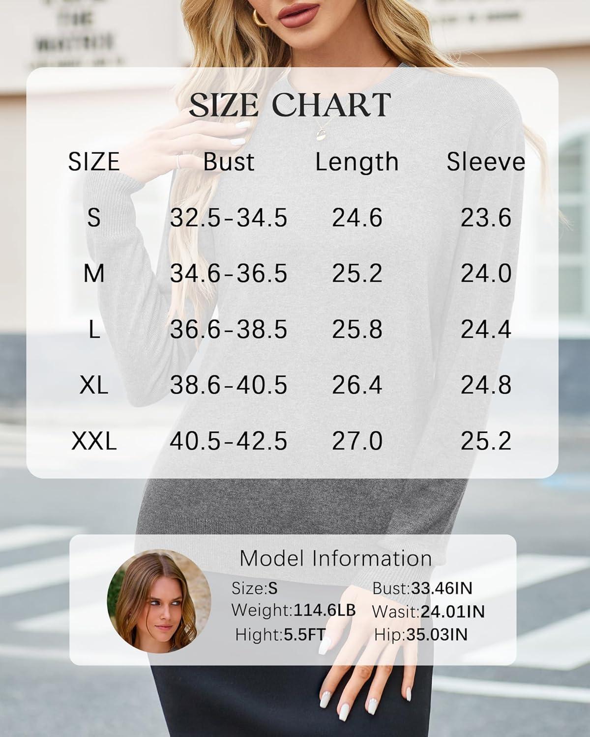 imageArachampCloz Womens Wool Blend Classic Crew Neck Casual Fall SweatersAgray