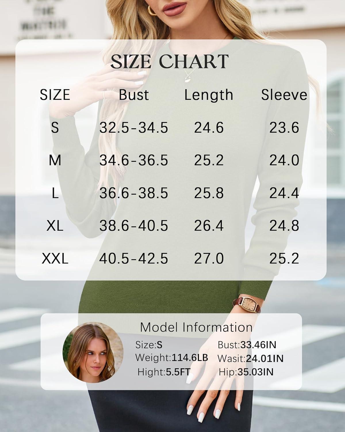 imageArachampCloz Womens Wool Blend Classic Crew Neck Casual Fall SweatersAgreen Tea