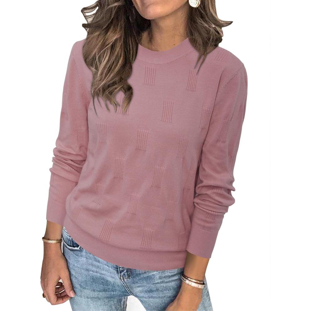 imageArachampCloz Womens Soft Knit Sweater Fall Dressy Casual Pullover TopsApink