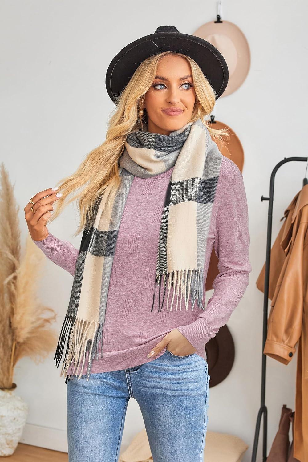 imageArachampCloz Womens Soft Knit Sweater Fall Dressy Casual Pullover TopsApink02