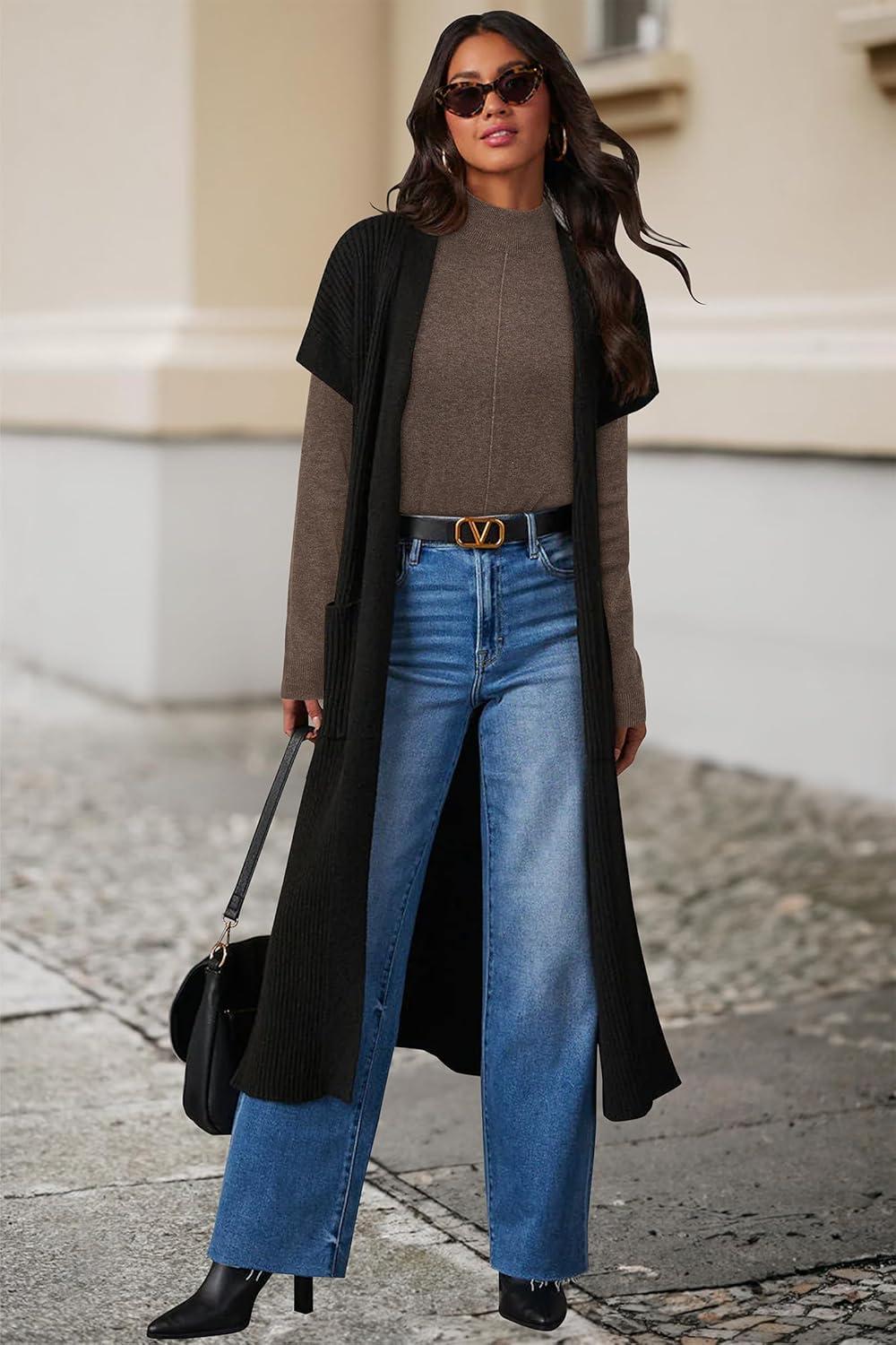 imageArachampCloz Womens Wool Blend Fall Sweaters Mock Neck Business Casual OutfitsAcoffee