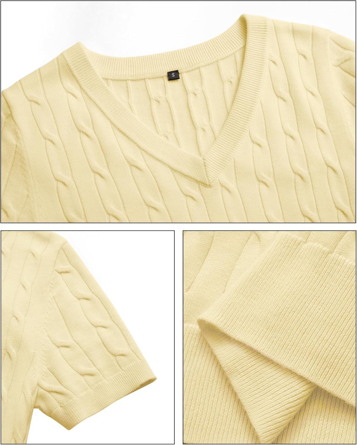 imageArachampCloz Womens Wool Blend Spring Summer Lightweight Business Casual Sweater Tops 2026Cablecream