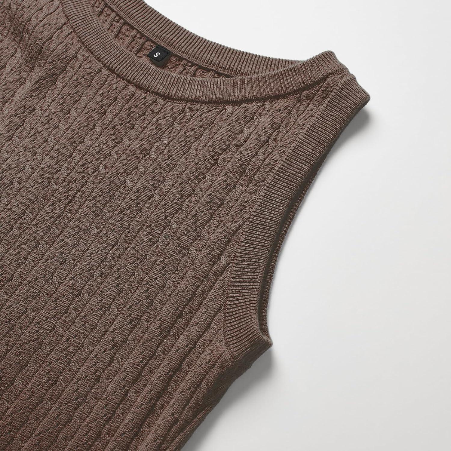 imageArachampCloz Womens Wool Blend Sweaters Non See Through AllSeason Business Casual Tank 2026Ccoffee
