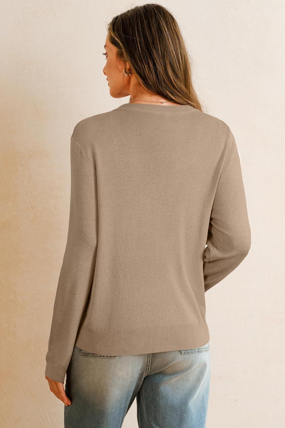 imageArachampCloz Womens Wool Blend Business Casual Cardigan Sweaters TopsCamel