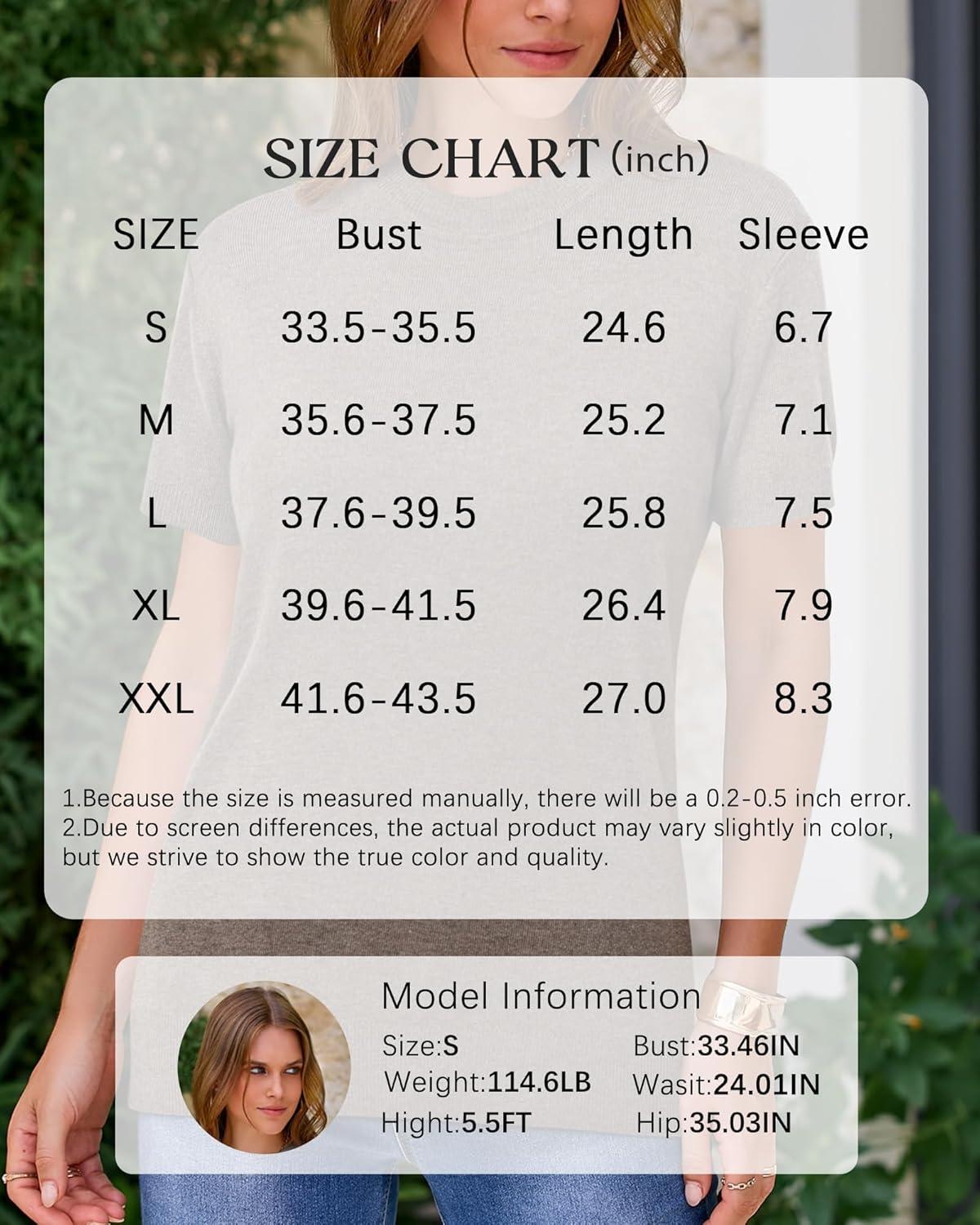 imageArachampCloz Womens Lightweight Wool Blend Short Sleeve Sweater Top Business CasualApricot