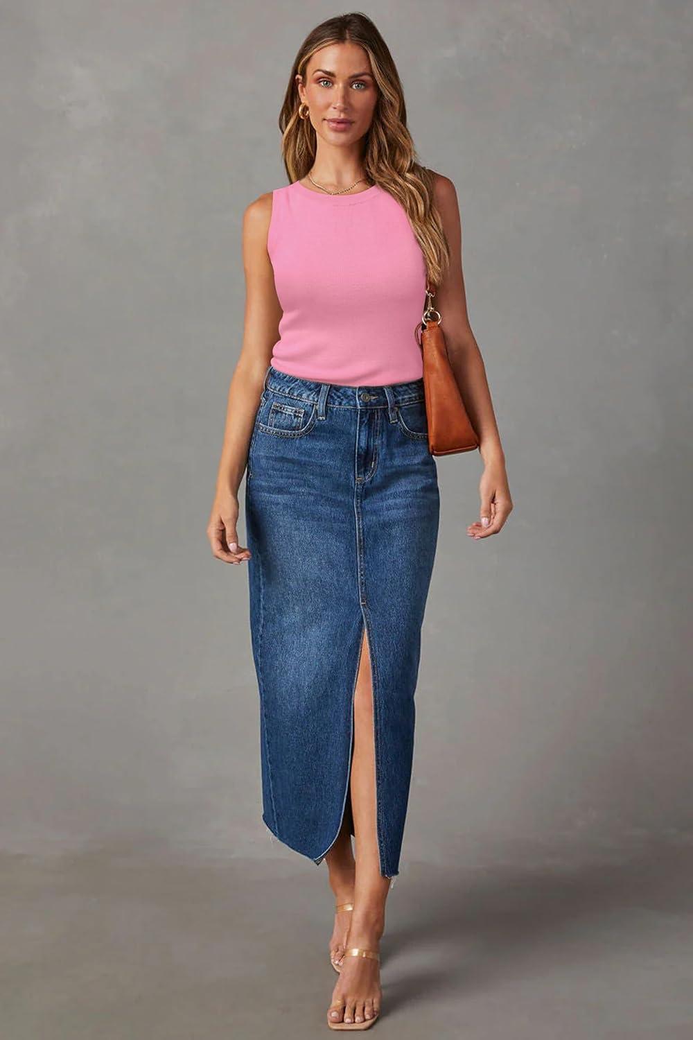 imageArachampCloz Womens Wool Blend Sweaters Non See Through AllSeason Business Casual Tank 2026Pink