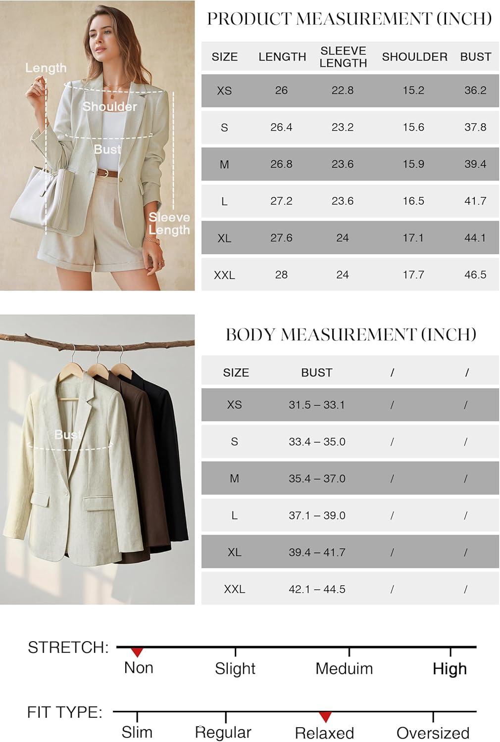 imageArachampCloz Womens Linen Blend Notched Lapel Open Front Blazers Work Business Casual Outfits 2026Beige
