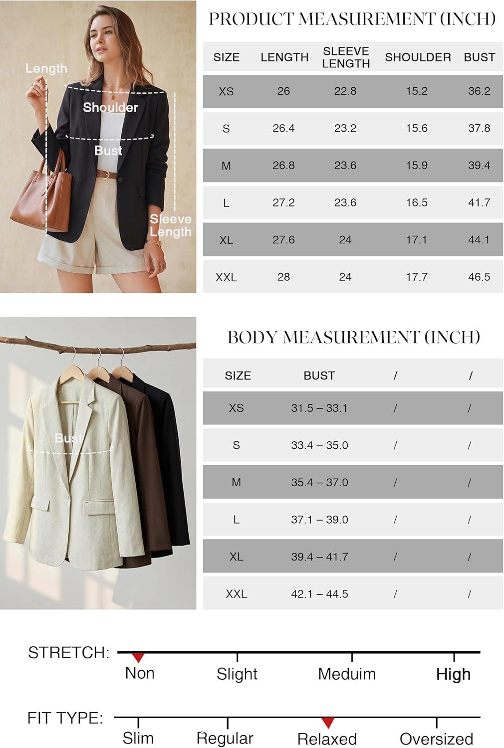 imageArachampCloz Womens Linen Blend Notched Lapel Open Front Blazers Work Business Casual Outfits 2026Black