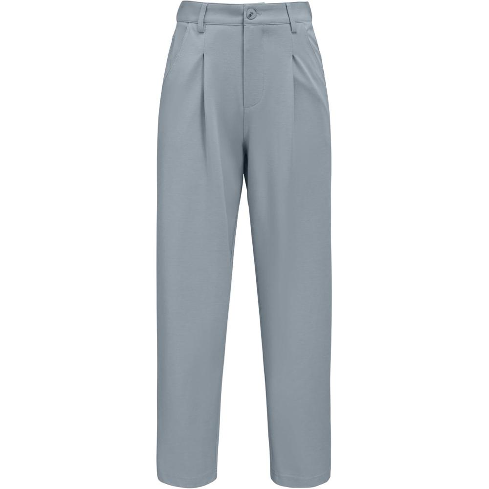 imageArachampCloz Womens Dress Pants Work Business Office Ankle Trousers High Waisted Ladies Slacks 2026Light Grey