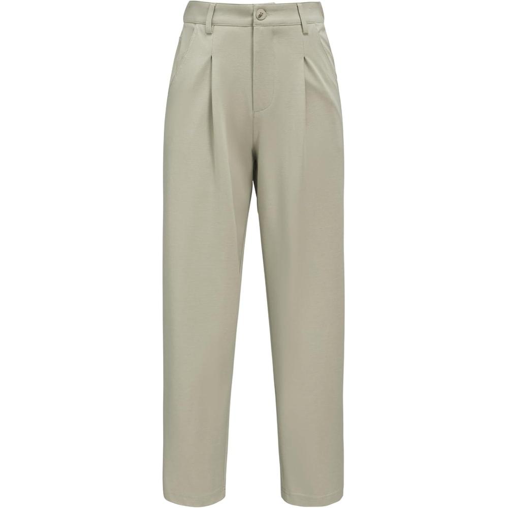 imageArachampCloz Womens Dress Pants Work Business Office Ankle Trousers High Waisted Ladies Slacks 2026Light Khaki