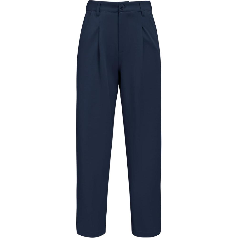 imageArachampCloz Womens Dress Pants Work Business Office Ankle Trousers High Waisted Ladies Slacks 2026Navy