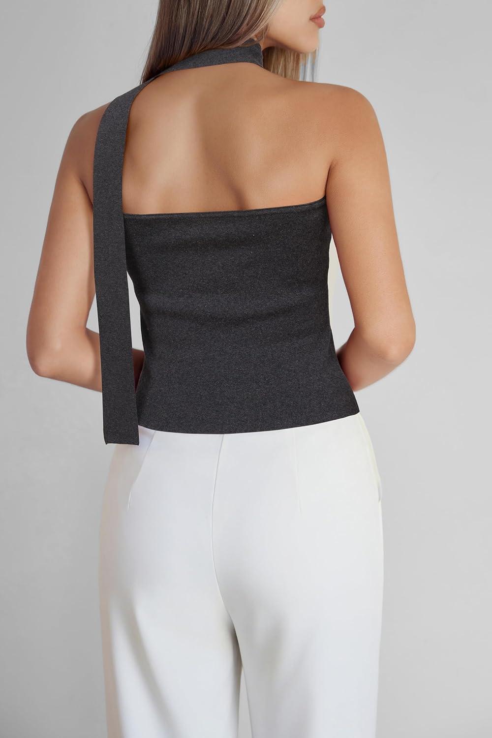 imageArachampCloz Womens Non See Through 2in1 Y2K Non Slip Fall Scarf Tube Top 2026Dark Grey