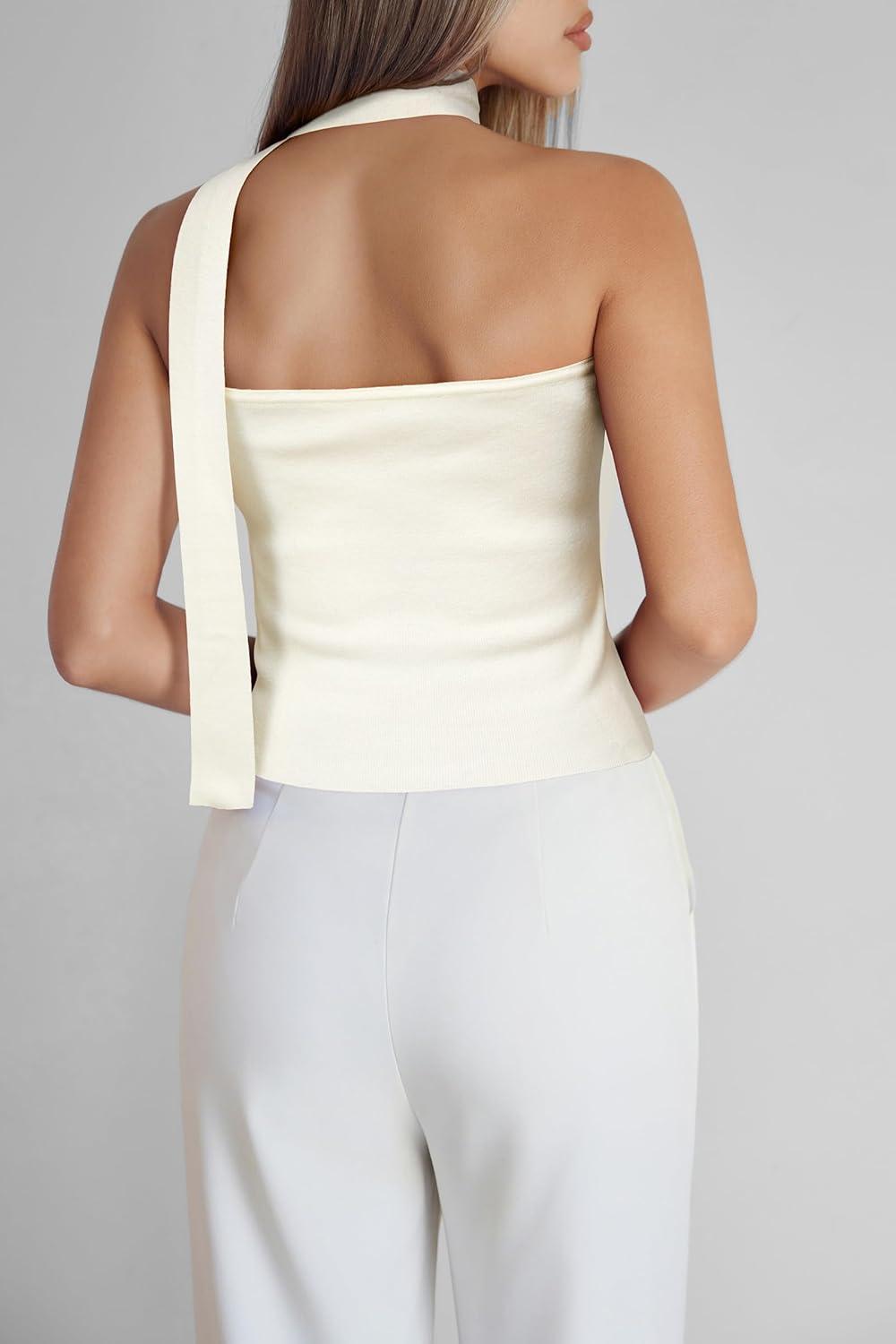 imageArachampCloz Womens Non See Through 2in1 Y2K Non Slip Fall Scarf Tube Top 2026Ivory White