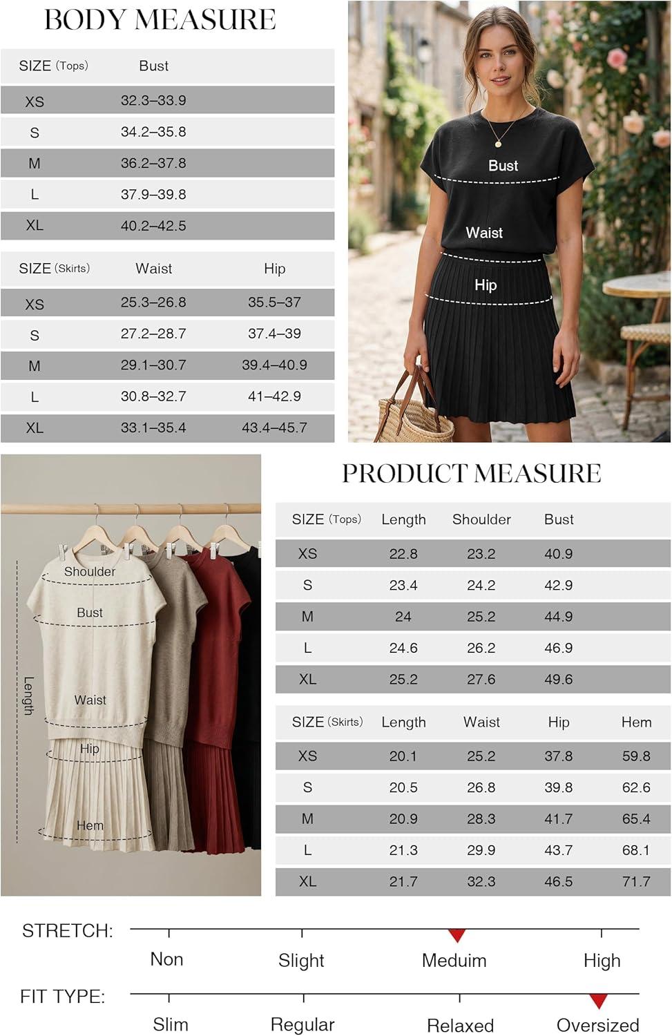 imageArachampCloz Womens Wool Blend Knit 2 Piece Sets Summer Casual Cap Sleeve Tops Pleated Mini Skirt Outfits 2026Beige