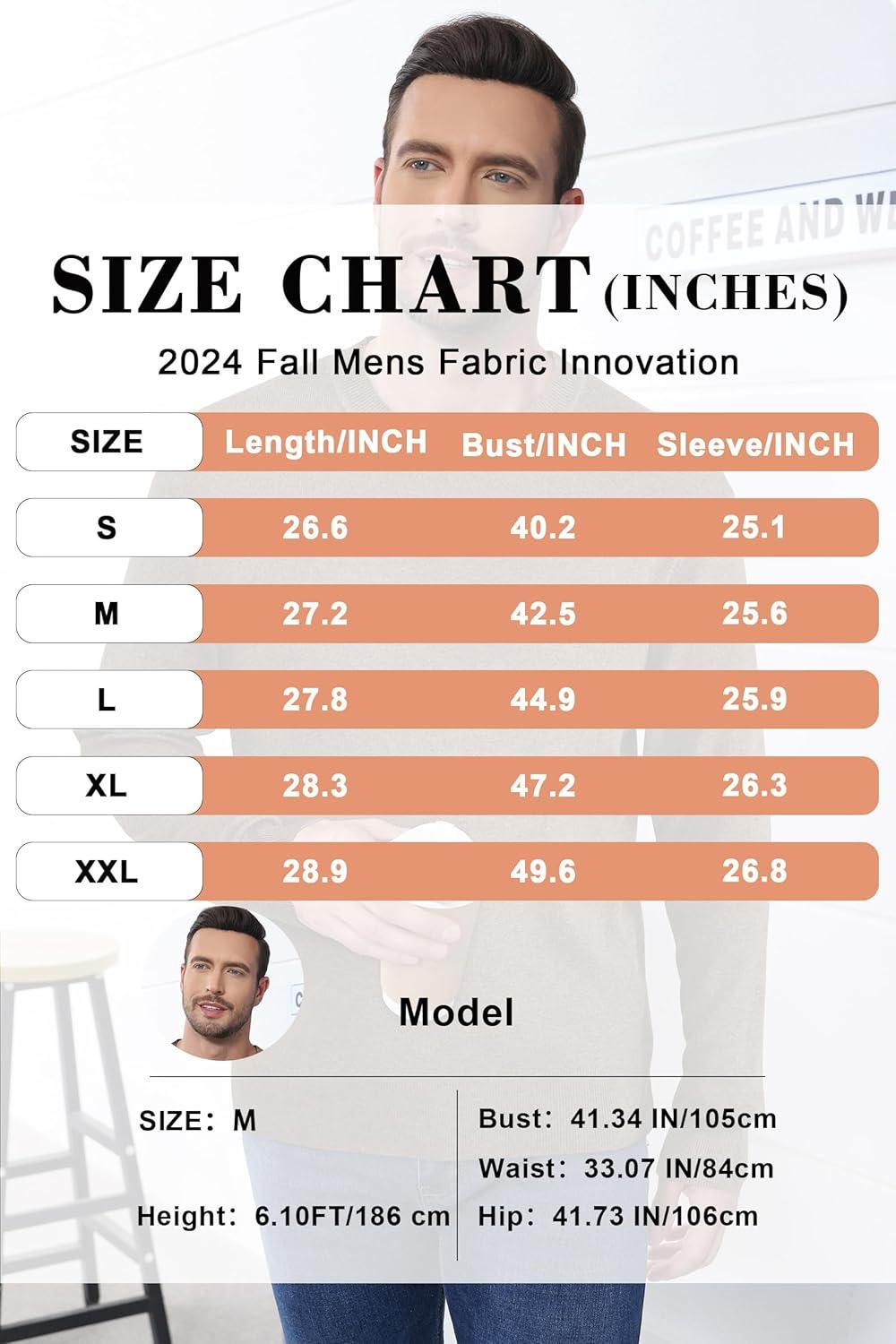 imageArachampCloz Mens Wool Blend Loose Fit Sweater Ultra Soft 2025 Spring Bottoming Crewneck Fashion PulloverLcoffee