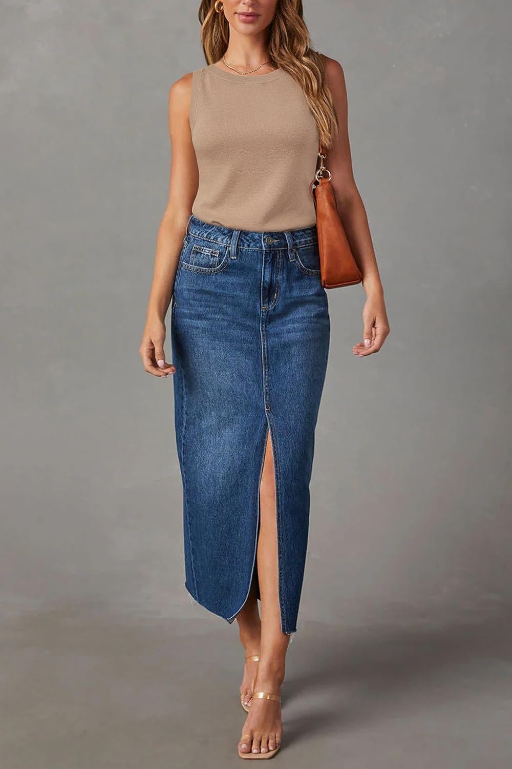 image:imageArachampCloz Womens Wool Blend Sweaters Non See Through Summer Business Casual Tank 2026Camel