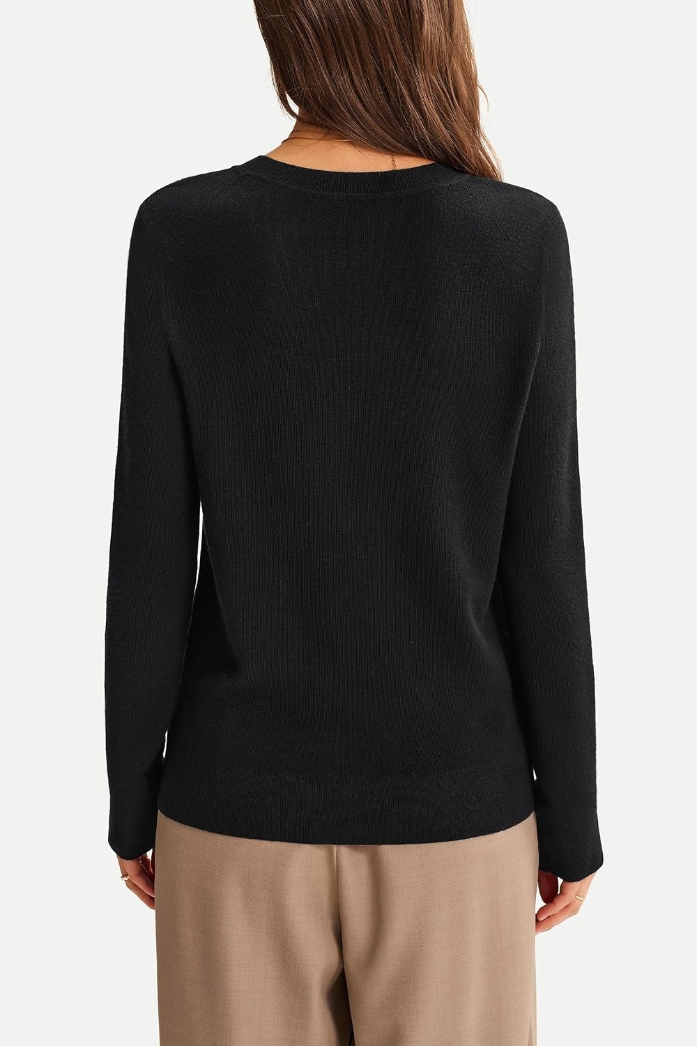 image:imageArachampCloz Womens 100 Merino Wool Long Sleeve Crew Neck Fall Work Sweater Machine Washable Lightweight amp Breathable Cashmere Alternative Shrink amp Wrinkle Free MoistureWicking Work Casual BasicBlack