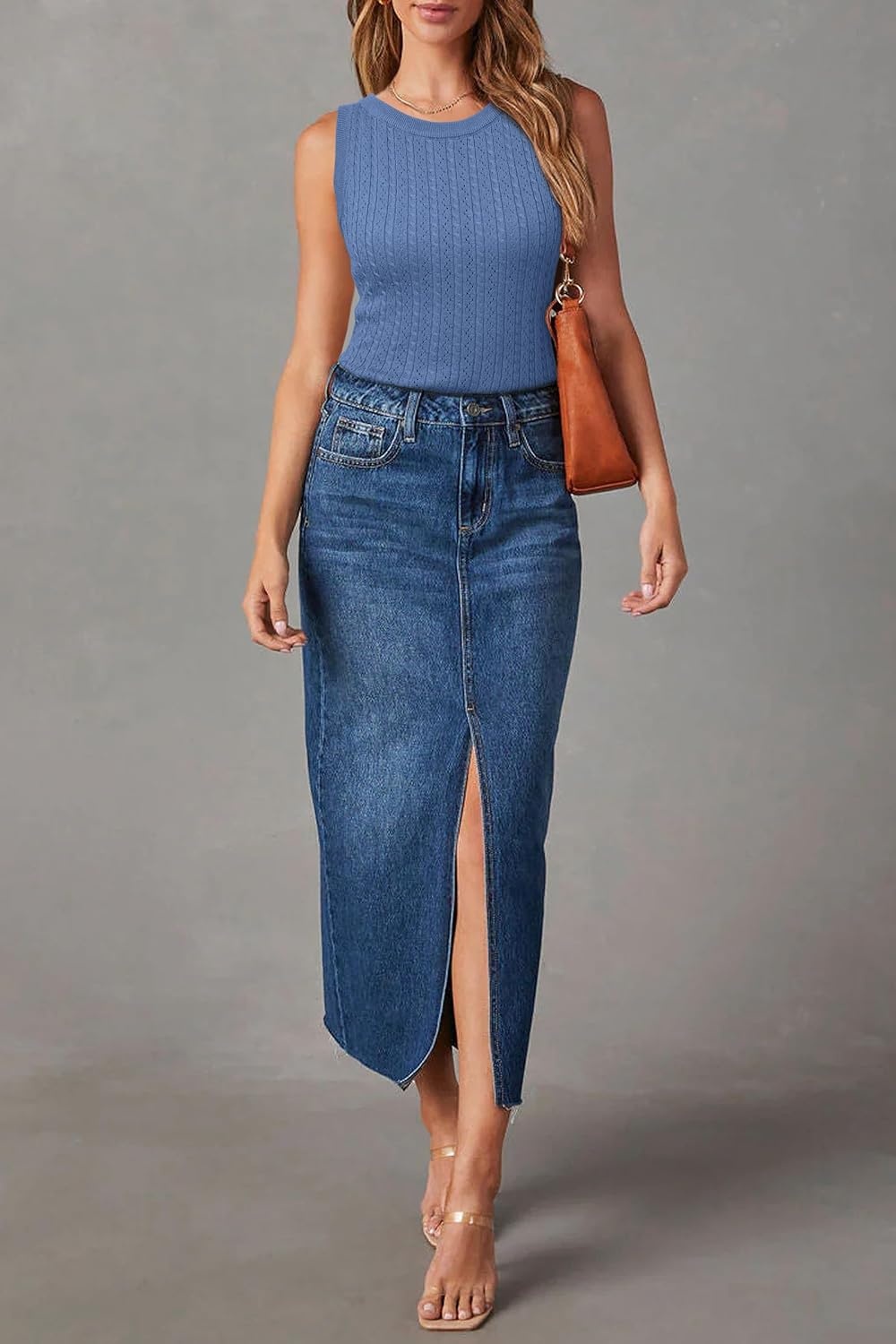 image:imageArachampCloz Womens Wool Blend Sleeveless All Season Business Casual Tank Soft Breathable Wool Blend Stretchy lightweight Sleeveless Business Casual Work Outfit Spring Summer Fall Clothes Wear 2026Cblue