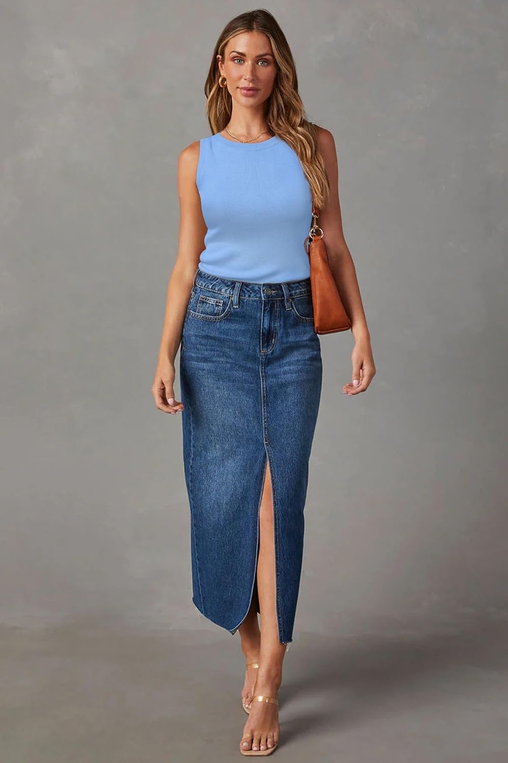 image:imageArachampCloz Womens Wool Blend Sleeveless All Season Business Casual Tank Soft Breathable Wool Blend Stretchy lightweight Sleeveless Business Casual Work Outfit Spring Summer Fall Clothes Wear 2026Light Blue