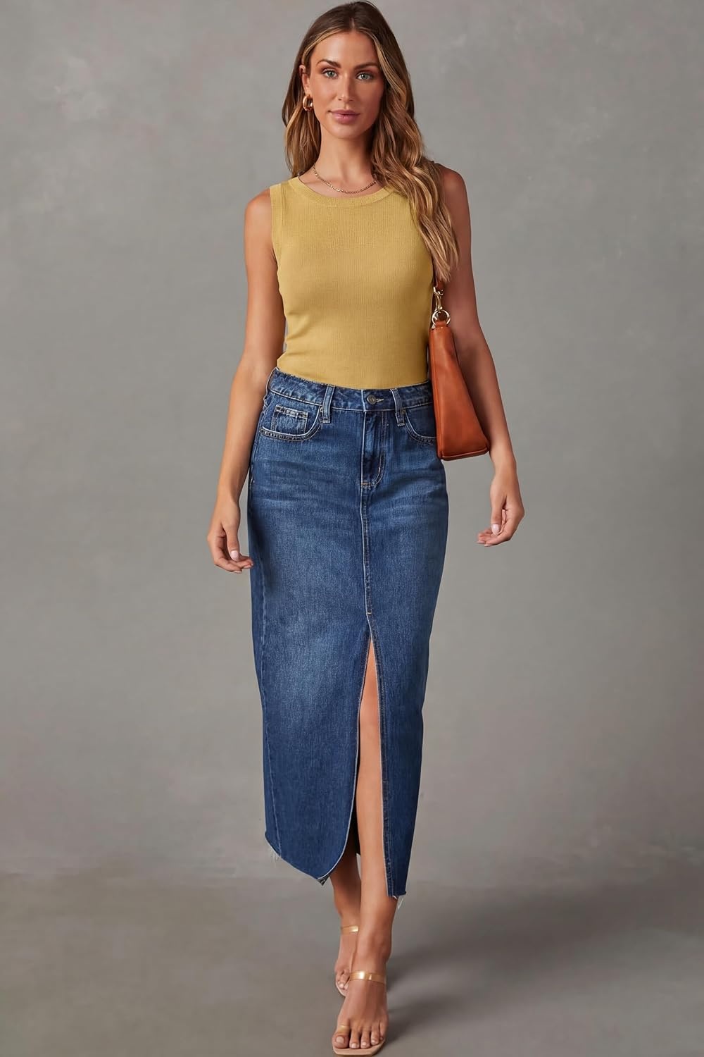 image:imageArachampCloz Womens Wool Blend Sleeveless All Season Business Casual Tank Soft Breathable Wool Blend Stretchy lightweight Sleeveless Business Casual Work Outfit Spring Summer Fall Clothes Wear 2026Light Turmeric