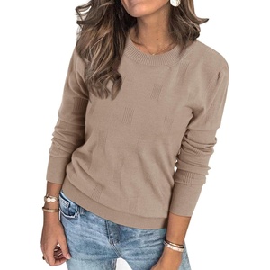 Arach&Cloz Women’s Soft Knit Fall Winter Sweater Business Casual Basic Tops | Lightweight & Breathable Fabric, Long Sleeve, Classic Pullover Top, Solo & Layer Outfits, Teacher Outfits, Office Wear 2026(A-deep Apricot)