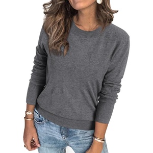 Arach&Cloz Women’s Soft Knit Fall Winter Sweater Business Casual Basic Tops | Lightweight & Breathable Fabric, Long Sleeve, Classic Pullover Top, Solo & Layer Outfits, Teacher Outfits, Office Wear 2026(A-gray)