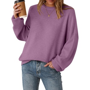 Arach&Cloz Women’s Wool Blend Oversized Sweaters Fall Fashion Outfits 2026 | Long Sleeve, Anti-pilling, Wrinkle-Resistant, Business Casual, Work Top, Teacher Outfits, Fashion 2026(Purple)