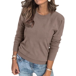 Arach&Cloz Women’s Soft Knit Fall Winter Sweater Business Casual Basic Tops(A-dusty Rose)