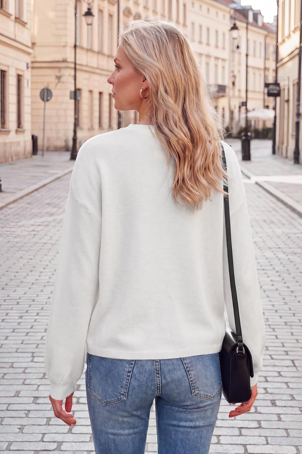image:imageArachampCloz Womens Relaxed Fit Sweaters Spring Fall Casual Cozy Tops 2026Beige