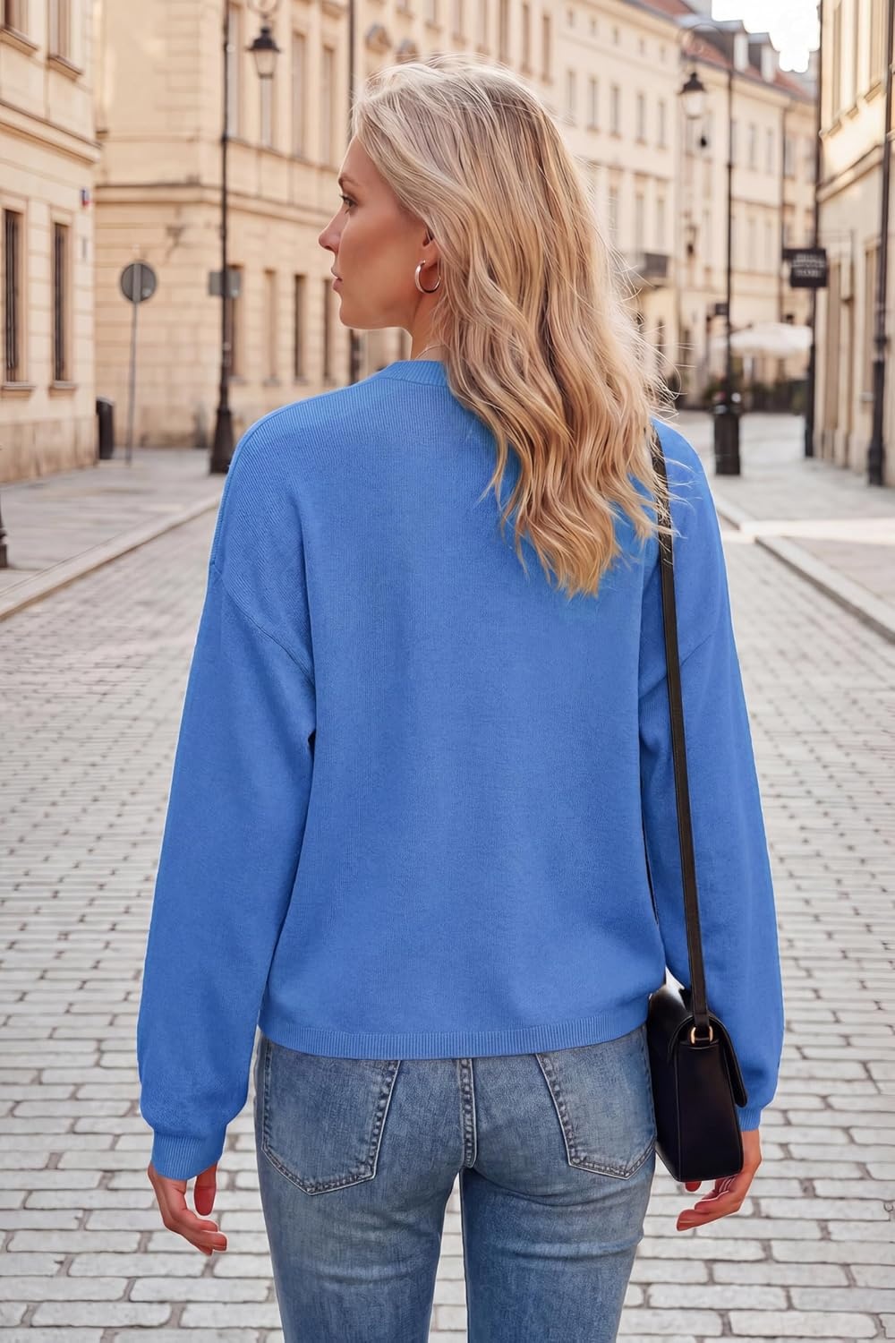 image:imageArachampCloz Womens Relaxed Fit Sweaters Spring Fall Casual Cozy Tops 2026Blue