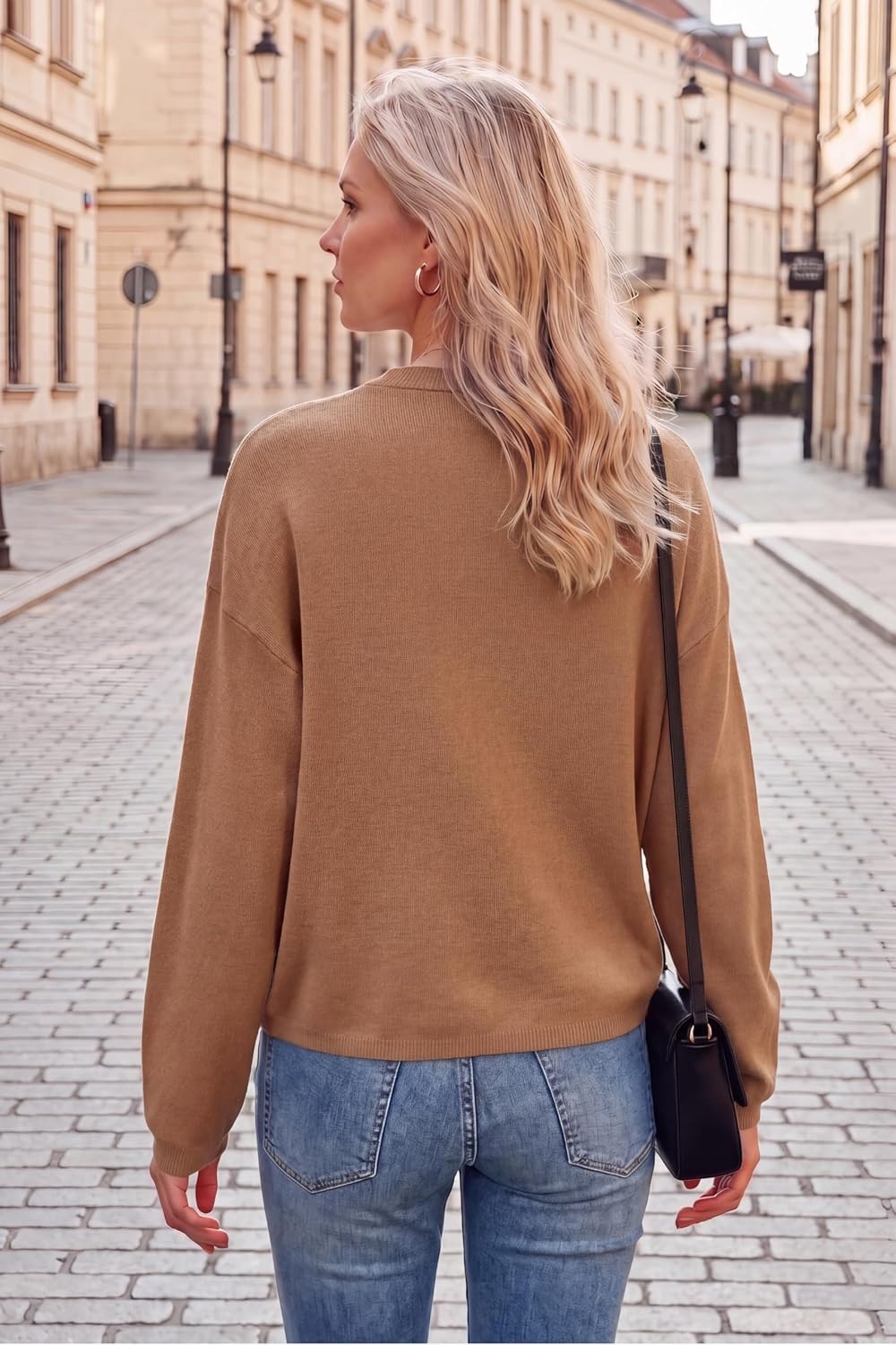 image:imageArachampCloz Womens Relaxed Fit Sweaters Spring Fall Casual Cozy Tops 2026Caramel